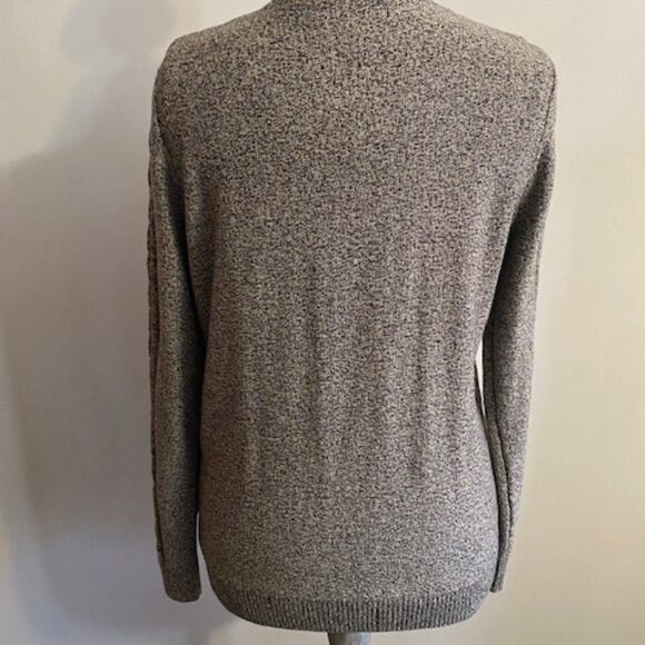 Kim Rogers Black/Gray Cable Knit sweater, size M - Picture 2 of 3